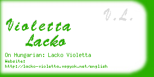 violetta lacko business card
